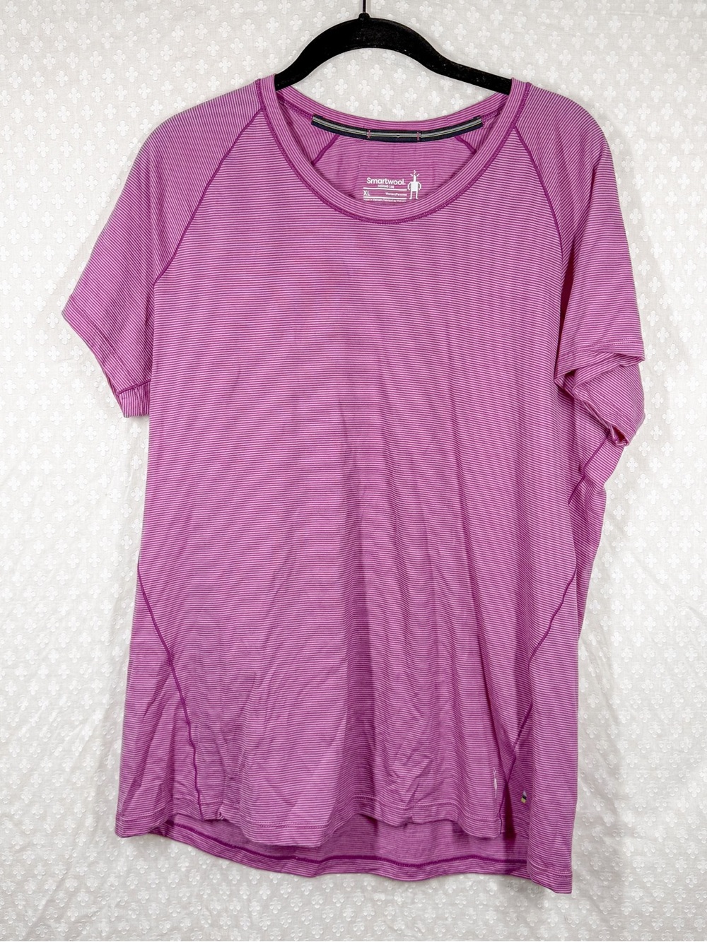 Smartwool Pink Striped Merino 150 Short Sleeve Tee